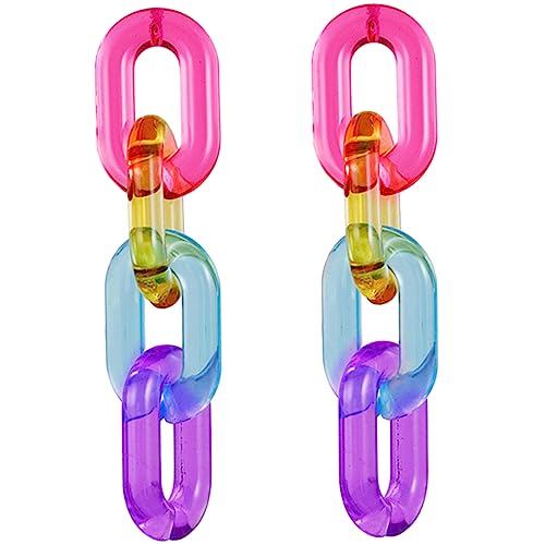 VERDANVERSE 1paar Farbige Acrylkette Ohrringe Extravaganter Drop-style Transparente Kette Für Partys Strand Und Alltag Stilvolles Accessoire Für Frauen Geschenkidee Für Besondere Anlässe VERDANVERSE 1paar Farbige Acrylkette Ohrringe Extravaganter Drop-style Transparente Kette Für Partys Strand Und Alltag Stilvolles Accessoire Für Frauen Geschenkidee Für Besondere Anlässe von VERDANVERSE