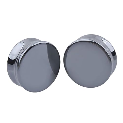VERDANVERSE Natürliche Stein Ohren Tunnel Expansion Plugs Schwarz Ohrstöpsel Für Körperpiercing-schmuck Modische Ohr Gauges Für Damen Und Herren von VERDANVERSE
