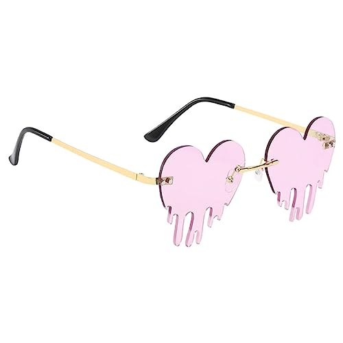 VERDANVERSE 1Paar Randlose Wassertröpfchen Sonnenbrille Kreative Herzform Brille Stilvolle Party Prop für Festivals Leicht und Robust für Damen Halloween und Weihnachten VERDANVERSE 1Paar Randlose Wassertröpfchen Sonnenbrille Kreative Herzform Brille Stilvolle Party Prop für Festivals Leicht und Robust für Damen Halloween und Weihnachten von VERDANVERSE