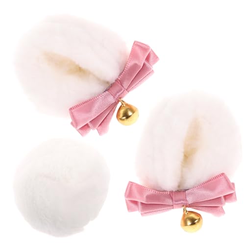 VERDANVERSE 1Satz Bärenohren und Haarspangen Set für Cosplay und Mottopartys Kawaii Haaraccessoires mit Schleife Wiederverwendbar für Langes Haar Geeignet von VERDANVERSE