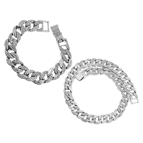 VERDANVERSE 1Satz Link Kette für Männer Teiliges Armband Halskette Silberner mit Armband Halskette Hip Hop Schmuck für Partys Besondere VERDANVERSE 1Satz Link Kette für Männer Teiliges Armband Halskette Silberner mit Armband Halskette Hip Hop Schmuck für Partys Besondere von VERDANVERSE