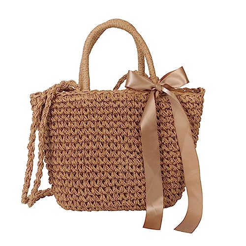 VERDANVERSE 1Stück Gewebte Strandtasche für Frauen Lässige Umhängetasche Robustem Material Strand Party oder Shopping Stilvolle Braune mit Stauraum für Essentials VERDANVERSE 1Stück Gewebte Strandtasche für Frauen Lässige Umhängetasche Robustem Material Strand Party oder Shopping Stilvolle Braune mit Stauraum für Essentials von VERDANVERSE