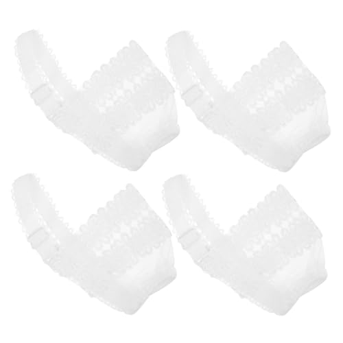 VERDANVERSE 2 Paare Elastische Verstellbare Spitzen Schuhriemen für Damen High Heels Rutsch Schutz Weiße Leichte Schuhbänder zur Fixierung Lockerer Absätze Passend von VERDANVERSE