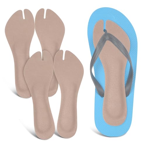 VERDANVERSE 2 Paare Sandalen Einlegesohlen mit Selbstklebender Rückseite Gepolsterte Stoßdämpfende Fußgewölbe Stützen Rutschfeste Zuschneidbare Komfort Einlagen für Damen und Herren von VERDANVERSE