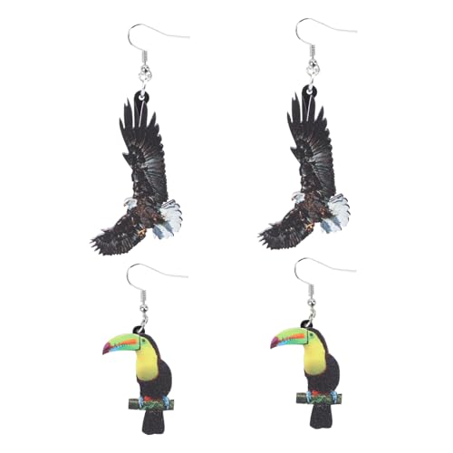 VERDANVERSE 2 Paare Vogel Ohrringe Damen Ohrstecker Leicht Nickelfrei Modisch Komfortabel Alltagsschmuck von VERDANVERSE