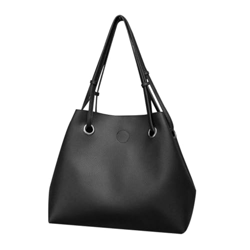 VERDANVERSE 2 STÜCK Teiliges Damen Handtaschen Set aus Hochwertigem PU Große Kapazität Praktische Umhängetasche und Handbag in Schwarz Modisch und Vielseitig für Alltag und Reisen Geeignet von VERDANVERSE