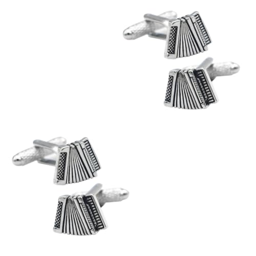 VERDANVERSE 2 Sätze Herren Manschettenknöpfe Cufflinks Kupfer Für Business Hemden Akkordeon Designs Mit Glänzender Oberfläche Für Besondere Anlässe 2 Stück * 2 von VERDANVERSE