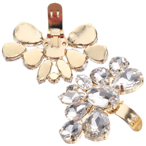 VERDANVERSE 2 Stck Glitzernde Abnehmbare Schuhclips mit Kristallblumen Elegante Schuhschnallen für Damen Hochzeitsschmuck Dekorative Schuhanhänger für Besondere Anlässe von VERDANVERSE