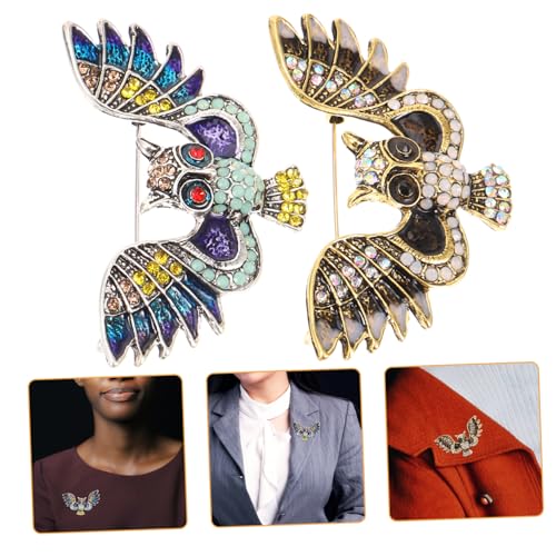 VERDANVERSE 2 Stck Katzenkopf Brosche Niedliche Anstecknadel mit Strass Dekorative Brosche für Frauen für Kleidung Hüte Kleider und von VERDANVERSE