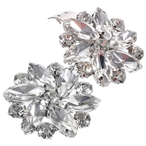 VERDANVERSE 2 Stck Kristallblumen Schuhclips Abnehmbare Glitzernde Hochzeitsschuh Deko Leichte Sichere Schuhschnallen für Damen Festliche Anlässe Einfache Vielseitige Schmuck Accessoires von VERDANVERSE