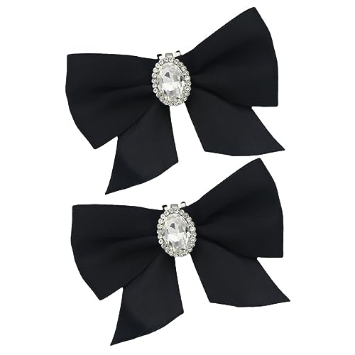 VERDANVERSE 2 Stück Abnehmbare Schuhclips Schleife und Schwarz Dekorative Schuhschnallen für Pumps High Heels Flats und Sandalen Vielseitige Accessoires für Hochzeit Party und Alltag von VERDANVERSE