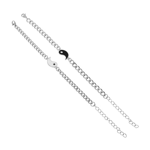 VERDANVERSE 2 Stück Einstellbares Teiliges Tai Chi Partnerarmband aus Symbol Komfortabel Verstellbar Eleganter Freundschaftsschmuck für Passend für Damen und Herren von VERDANVERSE