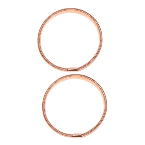 VERDANVERSE Elastische Herrenarmbänder 2 Stücke Verstellbare Manschetten Ärmelstrumpfbänder für Männer Modisches Armring Satz in Roségold von VERDANVERSE