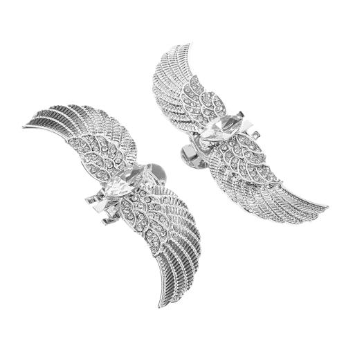 VERDANVERSE 2 Stück Elegante Hochzeit Schuhclips mit Funkelnden Strasssteinen Flügel Schuhschnallen Abnehmbare Schuhdekoration für Damen für Hochzeiten Partys und Formelle Anlässe von VERDANVERSE