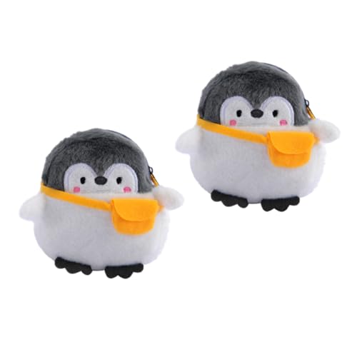 VERDANVERSE 2 Stücke Pinguin Geldbörse Dicker Stoff Reißverschluss Cute Cartoon Design für Mädchen und Damen für Reisen und Täglichen Gebrauch von VERDANVERSE