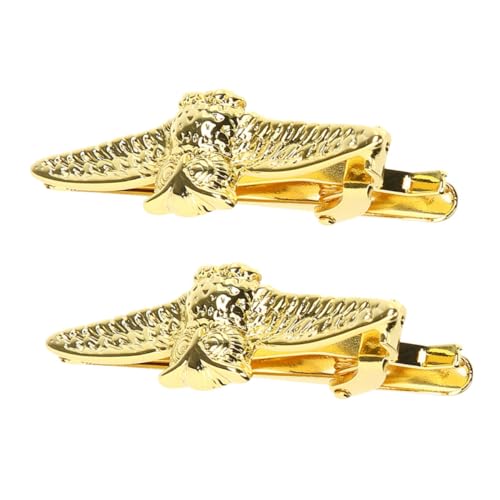 VERDANVERSE 2 Stück Goldene Krawattenklammer Herren aus Robustem Zinklegierung für Business Hochzeit und Formelle Anlässe Stilvolles Männer Accessoire Elegante Krawattennadel von VERDANVERSE