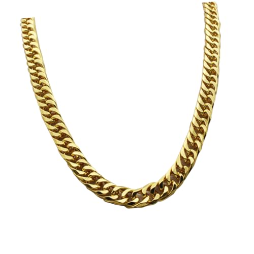 VERDANVERSE 2 Stück Hip Hop Halsketten Herren Imitation Goldkette Leicht Elegant Partyschmuck Modeschmuck für Alltag und Club von VERDANVERSE