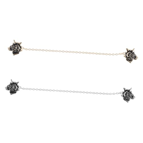 VERDANVERSE 2stücke Brosche Clips Für Kleidung Pulloverclips Kragenketten Strickjackenclips Hemdclips Hinten Kleiderschalclips Für Damen Und Teenager von VERDANVERSE