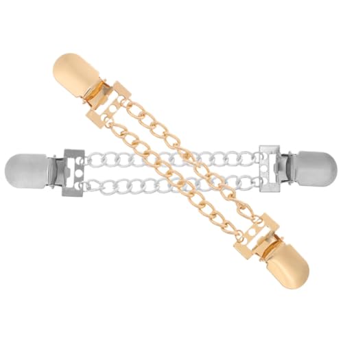 VERDANVERSE 2 Stück Metalische Strickjacken-clips Damen Cardigan Verschluss Clips Modische Schal Pullover-broschen Leichter Einfacher An Absteckclip Geeignet für Kleider und Schals Gold von VERDANVERSE