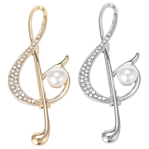 VERDANVERSE 2 Stück Musiknoten Brosche Modisch Elegant mit Perlenbesatz für Frauen Schmuck Anstecknadeln Vielseitig Langlebig Geschenkidee Jubiläum VERDANVERSE 2 Stück Musiknoten Brosche Modisch Elegant mit Perlenbesatz für Frauen Schmuck Anstecknadeln Vielseitig Langlebig Geschenkidee Jubiläum von VERDANVERSE
