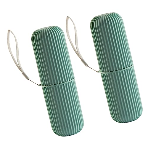 VERDANVERSE 2stücke Zahnbürstenbox Reise Mit Umhängeband Multifunktions-aufbewahrungsbox Aus Kunststoff Organizer Für Zahnbürste Und Zahnpasta Geeignet Für Camping Reisen Und Zuhause von VERDANVERSE