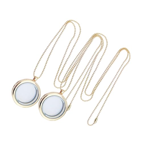 VERDANVERSE 2 Stück Runder Fotoanhänger aus Legierung und Glas Leichter DIY Schmuckanhänger für Damen Praktisches und Robustes Fotoanhänger Ketten und Bastelarbeiten von VERDANVERSE