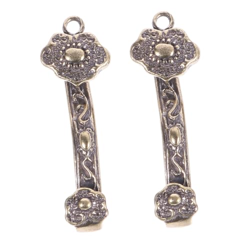 VERDANVERSE 2 Stück Schlüsselanhänger aus Langlebigem Messing Handgefertigt Dekorative Ruyi Anhänger Vielseitig als DIY Pendants für Schlüssel Taschen und Accessoires Robust und Farbbeständig von VERDANVERSE