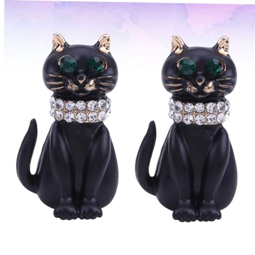 VERDANVERSE 2 Stück Teiliges Cat Brooch Kreative Dekorative Kleid brosche Modischer Anstecker für Damen Vielseitig für Party Hochzeits Alltagsmode Geeignet von VERDANVERSE