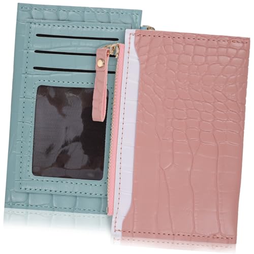 VERDANVERSE 2 Stück Teiliges PU Krokodilprägung Große Kapazität Damen Münzgeldbörse Bunte Prints Modische Brieftasche Blau Rosa VERDANVERSE 2 Stück Teiliges PU Krokodilprägung Große Kapazität Damen Münzgeldbörse Bunte Prints Modische Brieftasche Blau Rosa von VERDANVERSE
