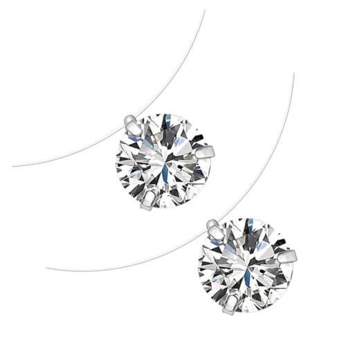 VERDANVERSE 2 Stück Teiliges Transparente Unsichtbare Fischschnur Halsketten mit Zirkonia Anhänger Kreative Meerjungfrau Schlüsselbein Schmuck Damen Freundschaftskette für Alltag und von VERDANVERSE