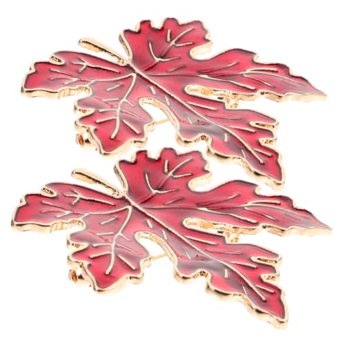VERDANVERSE 2 Stück Vintage Ahornblatt Brosche Damen Stilvolle Lapel Pin und Schal Schmuck Modische Kleidung Anstecknadel für Mantel Hut und Pullover für Herbst und Festliche Anlässe von VERDANVERSE