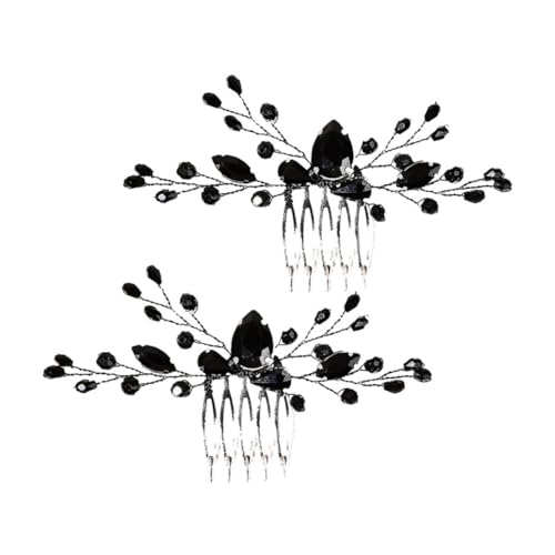 VERDANVERSE 2 Stück Vintage Haarkamm mit Funkelnden Strasssteinen Teiliges Eleganter Brautschmuck für Hochzeiten Vielseitiges Accessoire für Frauen für Braut und Brautjungfern von VERDANVERSE