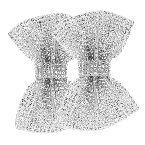 VERDANVERSE 2 Stück Wasserdichter Abnehmbare Strass schmuckschleifen Schuhanhänger Weiße DIY Schuhornamente für Damen Party Arbeit Alltag von VERDANVERSE