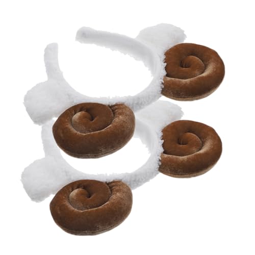 VERDANVERSE 2stücke Schafsohr-haarreifen Aus Haarbandmaterial Halloween-kopfschmuck Bezauberndes Party-kopfschmuckstück Süßer Haarreifen Foto-requisite Stirnband Für Viele Anlässe von VERDANVERSE