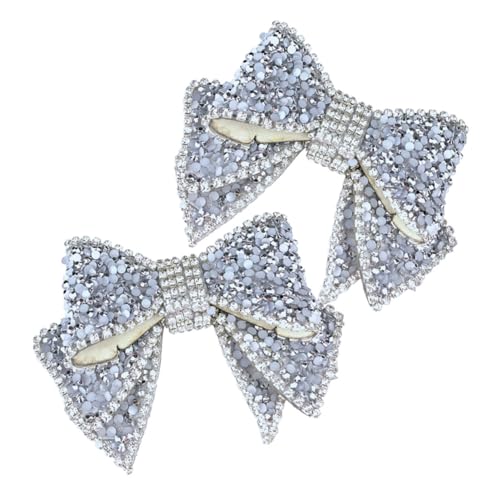 VERDANVERSE 2 Stück Zwei Strass Schuhschmuck Schleifen Dekorationen für Hochzeiten Vielseitige Schuhcharms für Damen und Passend für Pumps Sandalen Stiefel Geburtstage und von VERDANVERSE