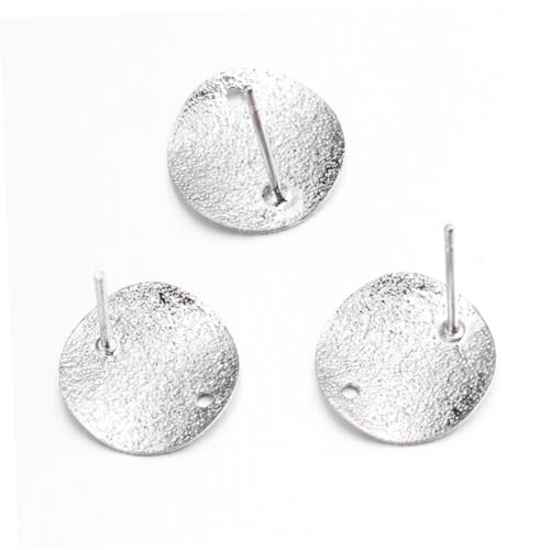 VERDANVERSE 20 Stück Teiliges Silberfarbene Flache Ohrstecker aus Legierung mit Kleine Damen Ohrschmuck Dekoration für und Alltag von VERDANVERSE