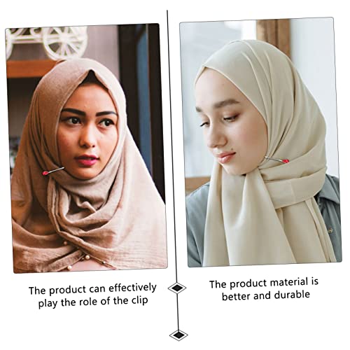 VERDANVERSE 24stücke Perlen Schal Brosche Pin U-förmigen Hijab-festnadel Clips Schal-clips Perlenschal-brosche Muslimische Kopfbedeckung Accessoires von VERDANVERSE
