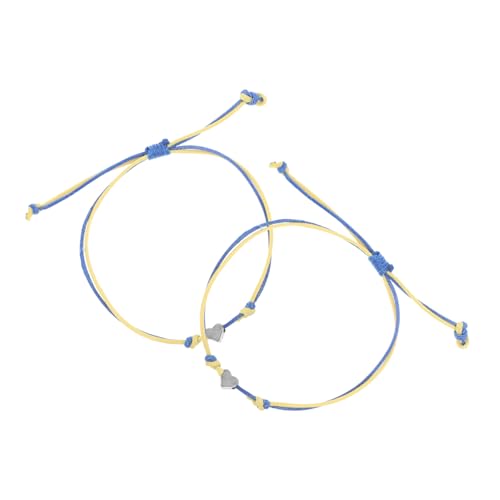VERDANVERSE 2stücke Herz Armbänder Verstellbare Geflochtene Freundschaftsarmbänder Mit Herz Charm Handgefertigter Schmuck Für Damen Und Herren Für Und Besondere Anlässe VERDANVERSE 2stücke Herz Armbänder Verstellbare Geflochtene Freundschaftsarmbänder Mit Herz Charm Handgefertigter Schmuck Für Damen Und Herren Für Und Besondere Anlässe von VERDANVERSE