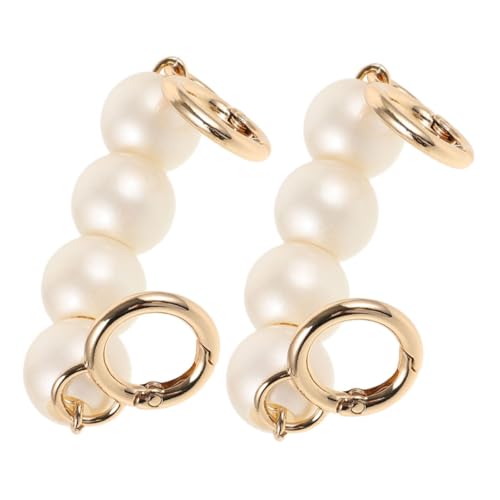 VERDANVERSE 2Stücke Handtaschenverlängerungskette Mit Kunstperlen Verstellbare Schultergurtverlängerung Für Handtaschen Taschengurt Für DIY Clutch Handtaschen Zubehör von VERDANVERSE