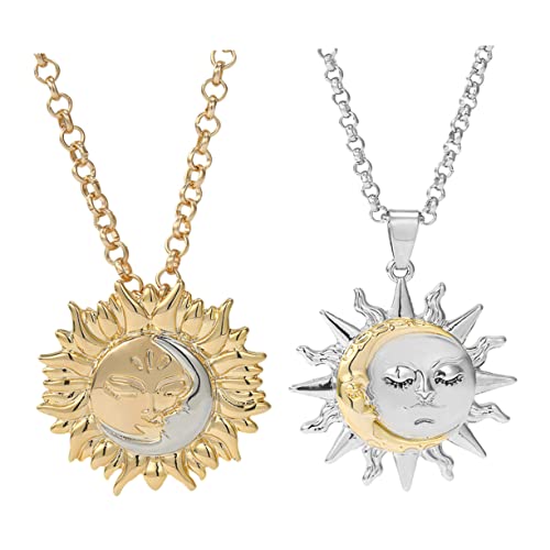 VERDANVERSE 2Stücke Mond Anhänger Halskette Freundschafts Halskette für Metallanhänger Schmuck für Frauen und Männer für Besondere Anlässe und Tägliches Tragen VERDANVERSE 2Stücke Mond Anhänger Halskette Freundschafts Halskette für Metallanhänger Schmuck für Frauen und Männer für Besondere Anlässe und Tägliches Tragen von VERDANVERSE