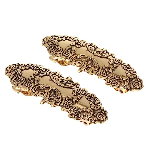 VERDANVERSE 2stücke Retro Haarklammern Metall Für Damen Haarspangen Für Und Hochsteckfrisuren Haaraccessoires Für Besondere Anlässe Gold von VERDANVERSE