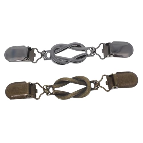 VERDANVERSE 2Stücke Retro Kragenclips für Pullover und Schals Vintage Design Langlebige Einfacher Clip Mechanismus Befestigen von Schals und Tüchern für Frauen von VERDANVERSE