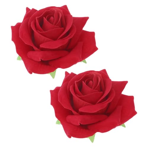 VERDANVERSE 2pcs Stoff Rose Blumen Haarklammern Und Broschen Künstliche Blumen Haarnadeln Braut Blumenhaarklemmen Rose Brosche Haarclip Für Hochzeiten Party von VERDANVERSE