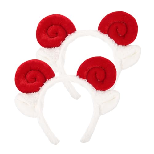 VERDANVERSE 2stücke Schafohren Haarreifen Schafsohren Haarband Aus Cartoon Halloween-kopfschmuck Stirnband Im Schafsstil Haarschmuck Für Party Süßer Kopfschmuck Für Foto-requisiten von VERDANVERSE