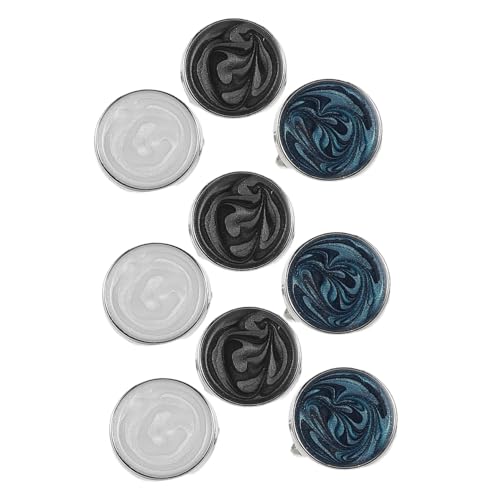 VERDANVERSE 3 Paare Herren Manschettenknöpfe Rund Modern Glänzend Legierung Business Hochzeit Anzug Zubehör Für Französische Hemden Formelle Anlässe von VERDANVERSE