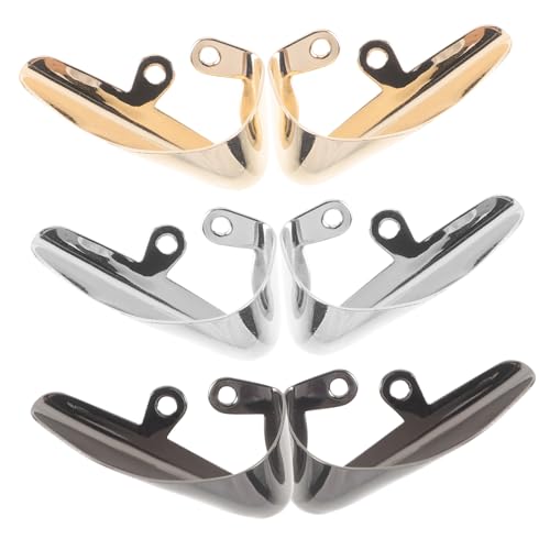 VERDANVERSE 3 Paare Metall Schuhspitzenschutz für High Heels in Gold Silber Gunmetal Stark Verschleißfest und Schutz für Absatzspitzen für Hochzeit Party und Abschlussveranstaltungen von VERDANVERSE