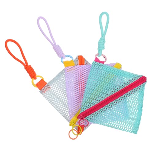 VERDANVERSE 3 Stück Mini Kosmetiktaschen aus Atmungsaktivem Tofu-mesh mit Reißverschluss Leichte Transparente Reise-Organizer für Lippenstift Münzen und Kleine Accessoires für Frauen und von VERDANVERSE