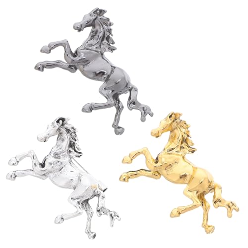 VERDANVERSE 3 Stück Retro Pferdebroschen Emaille Anstecknadeln Zodiac Pferd Symbol für Damen Herren Vintage Design Glück Schmuck Accessoire für Kleidung Rucksäcke Hüte von VERDANVERSE
