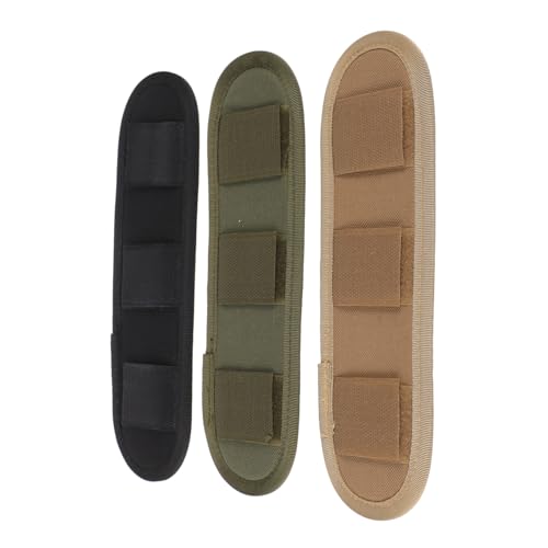 VERDANVERSE 3 Stück Schultergurte Gepolstert Abnehmbare Schulterpolster für Taschen Rucksackriemen Verstellbar Druckmindernd Polyester Komfortabel Passend für Laptop Umhängetaschen in Schwarz von VERDANVERSE