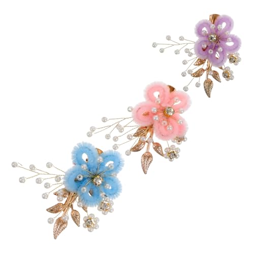 VERDANVERSE 3 Stück Teiliges Braut Haarklemmen Plüsch Blumen Perle Haarklammern für Hochzeiten Handgefertigte Chinesische Haaraccessoires für Bräute und Brautjungfern VERDANVERSE 3 Stück Teiliges Braut Haarklemmen Plüsch Blumen Perle Haarklammern für Hochzeiten Handgefertigte Chinesische Haaraccessoires für Bräute und Brautjungfern von VERDANVERSE